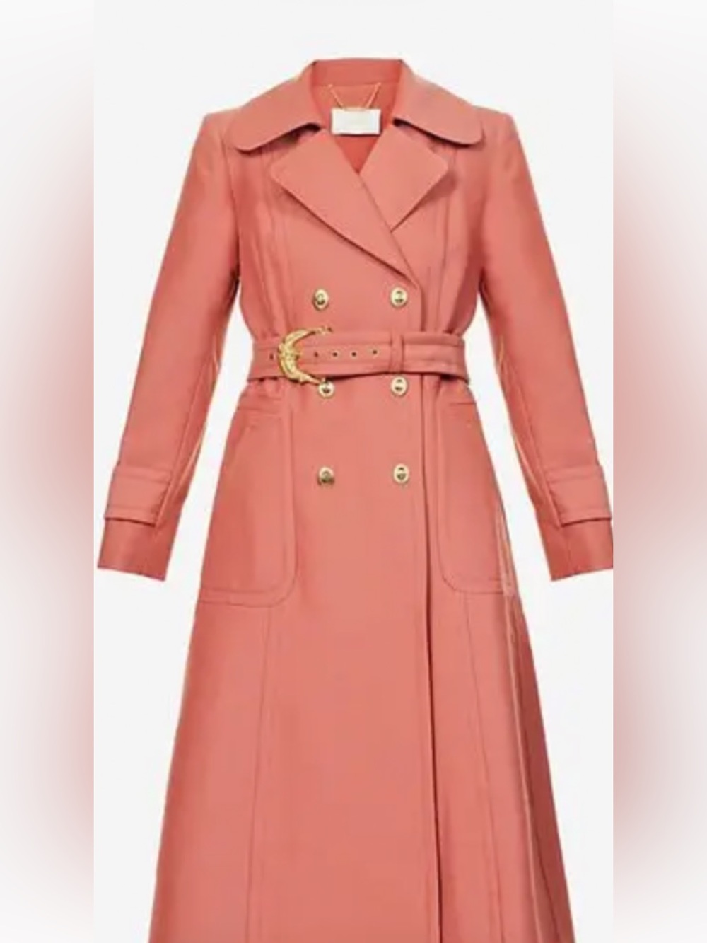 Zimmermann Kaleidoscope belted wool coat in Lipstick